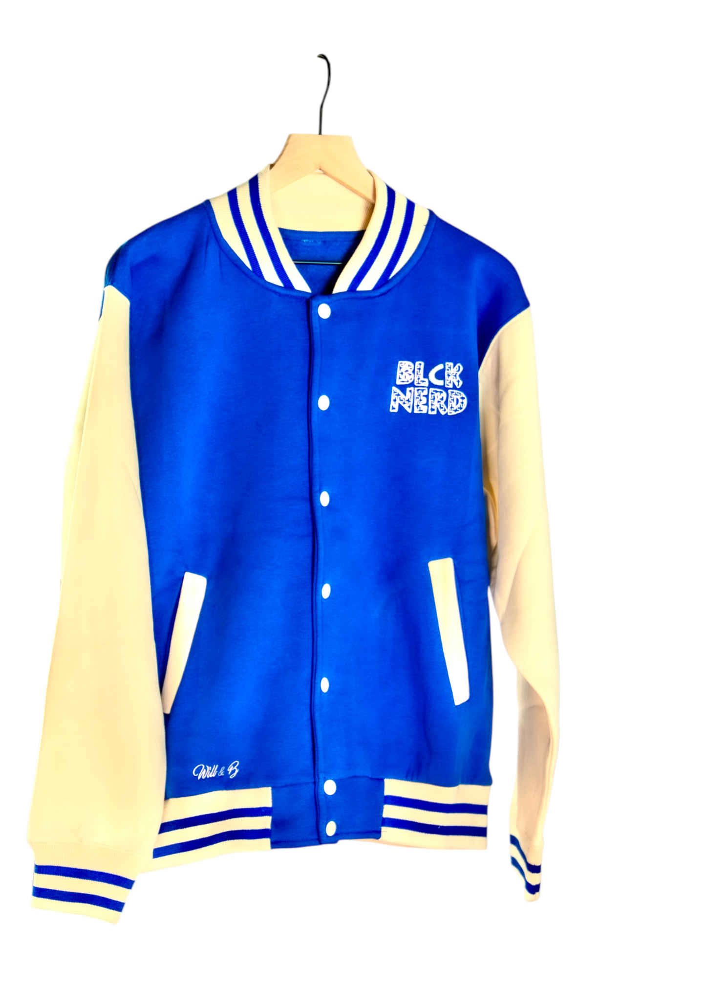 Varsity Jacket Royal Cream White - Streetwear Letterman