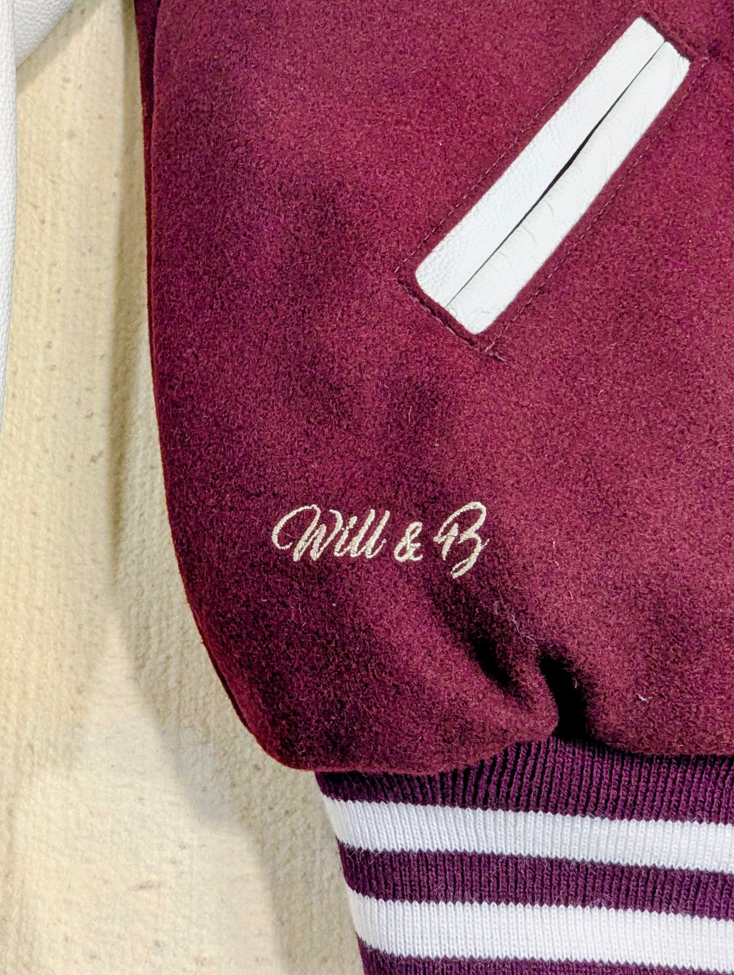 BN FLORAL VARSITY wine/white