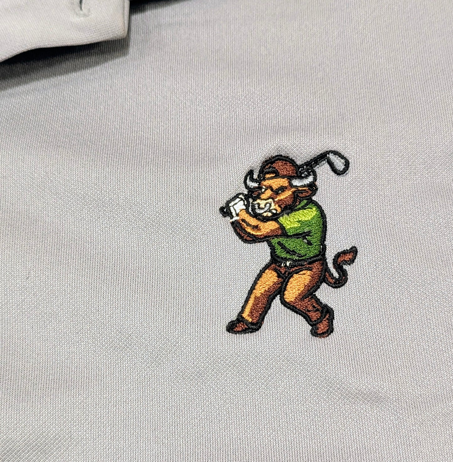 IRONHORN GOLF CO. by BLCK NERD golf polo lt-gry