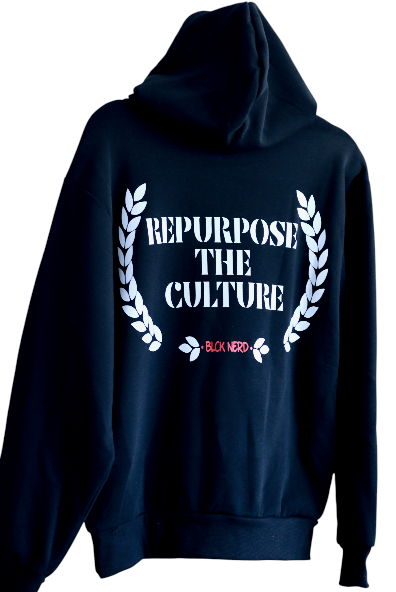 BLCK NERD HOODIE BIG BLOCK CHEST RTP BACK blk/wht/red