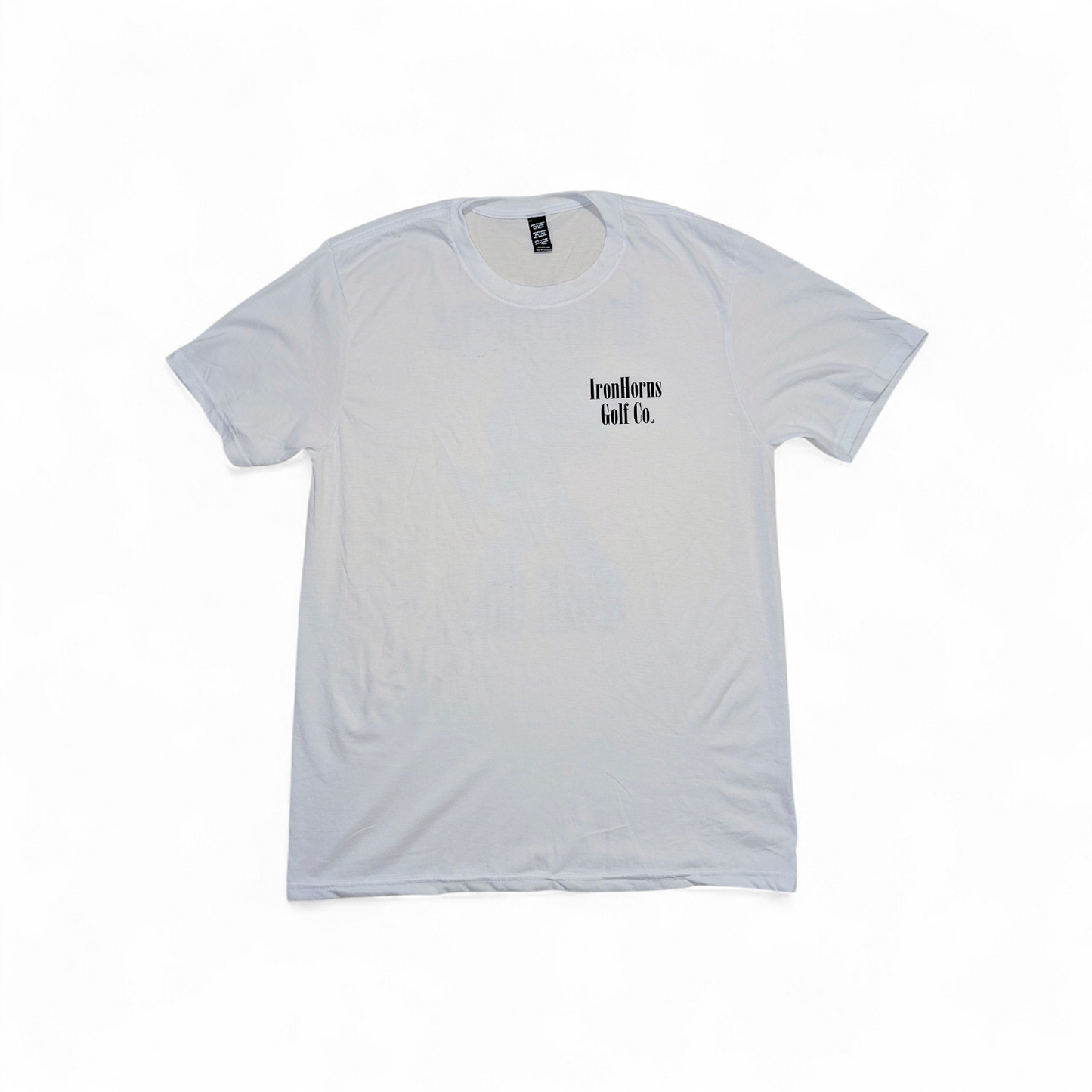 IRONHORNS GOLF TEE WHITE-Premium Golf T-Shirt