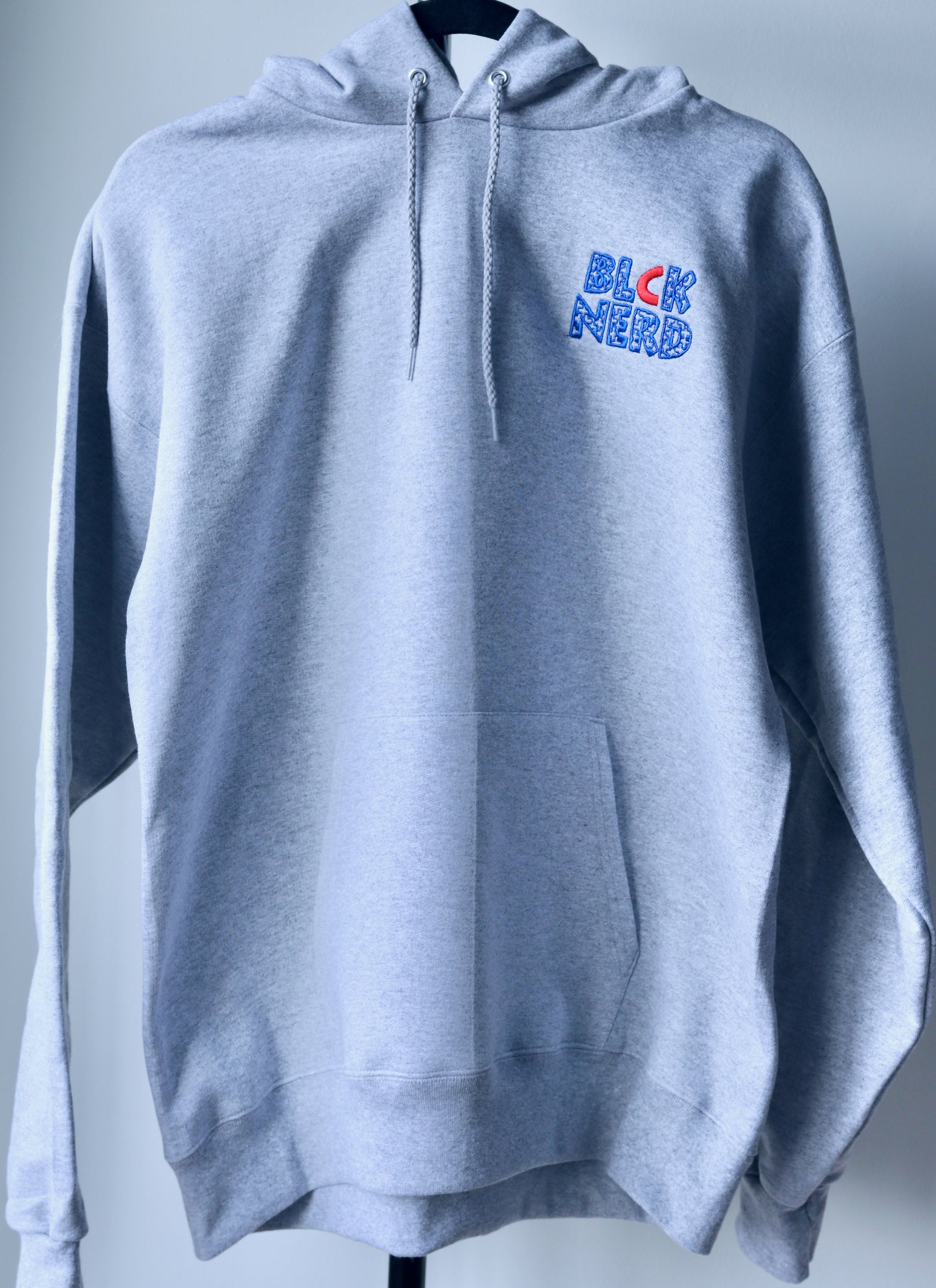 BLCK NERD BLOCK CHECK RTP BACK HOODIE heather/blu/red