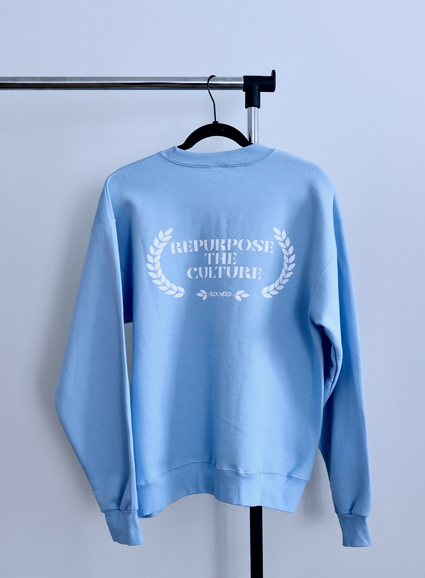 BLCK NERD REPURPOSE THE CULTURE BLUE/NAVY CREWNECK