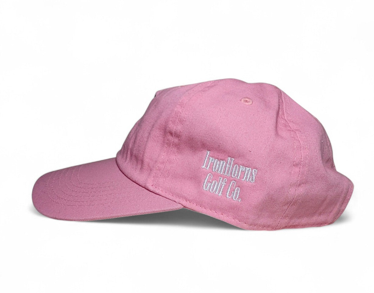 IRONHORNS Golf Hat PINK - Premium Golf Cap