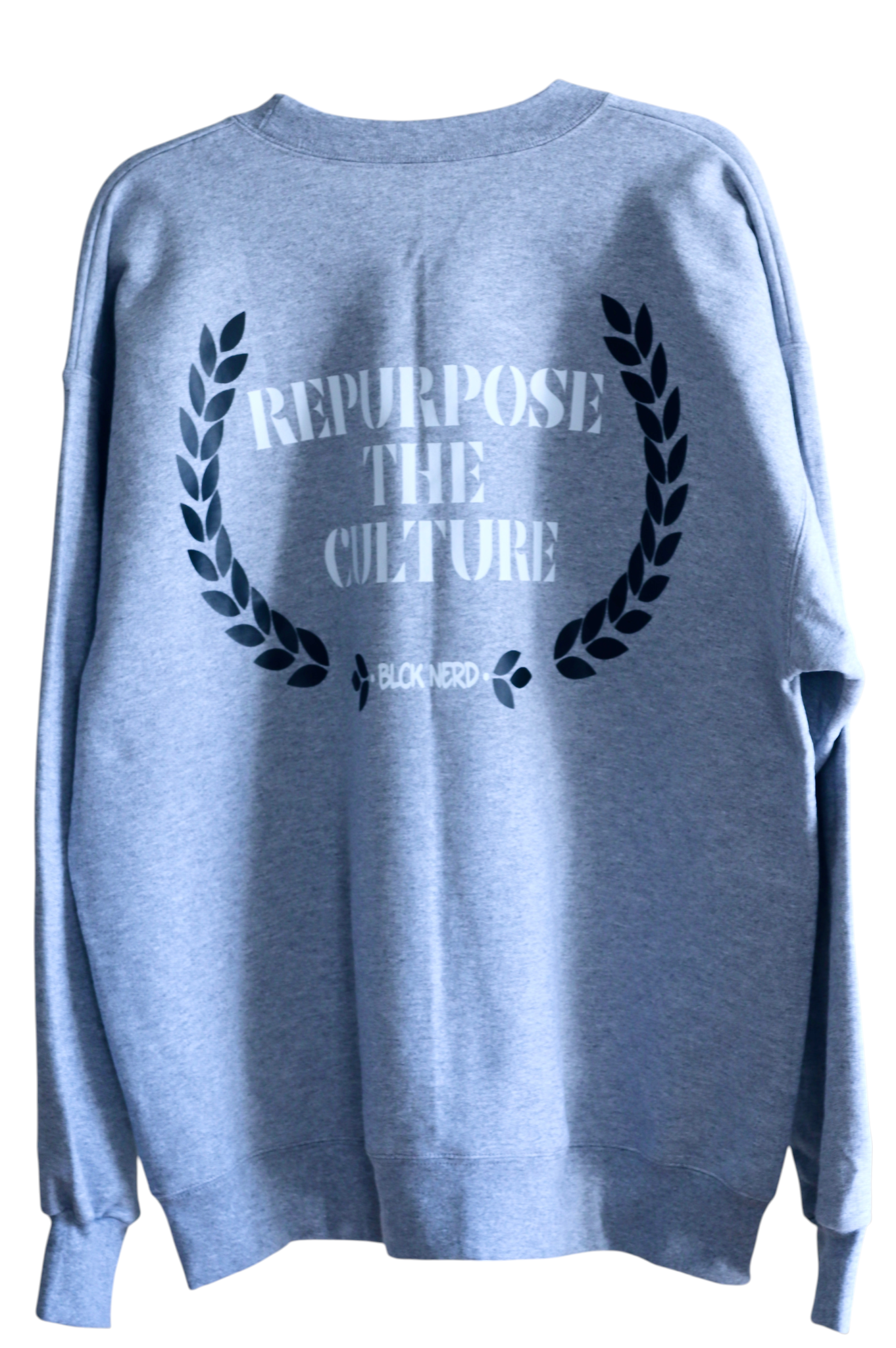 BLCK NERD BLOCK CHEST RTP BACK heather/blck/wht CREW