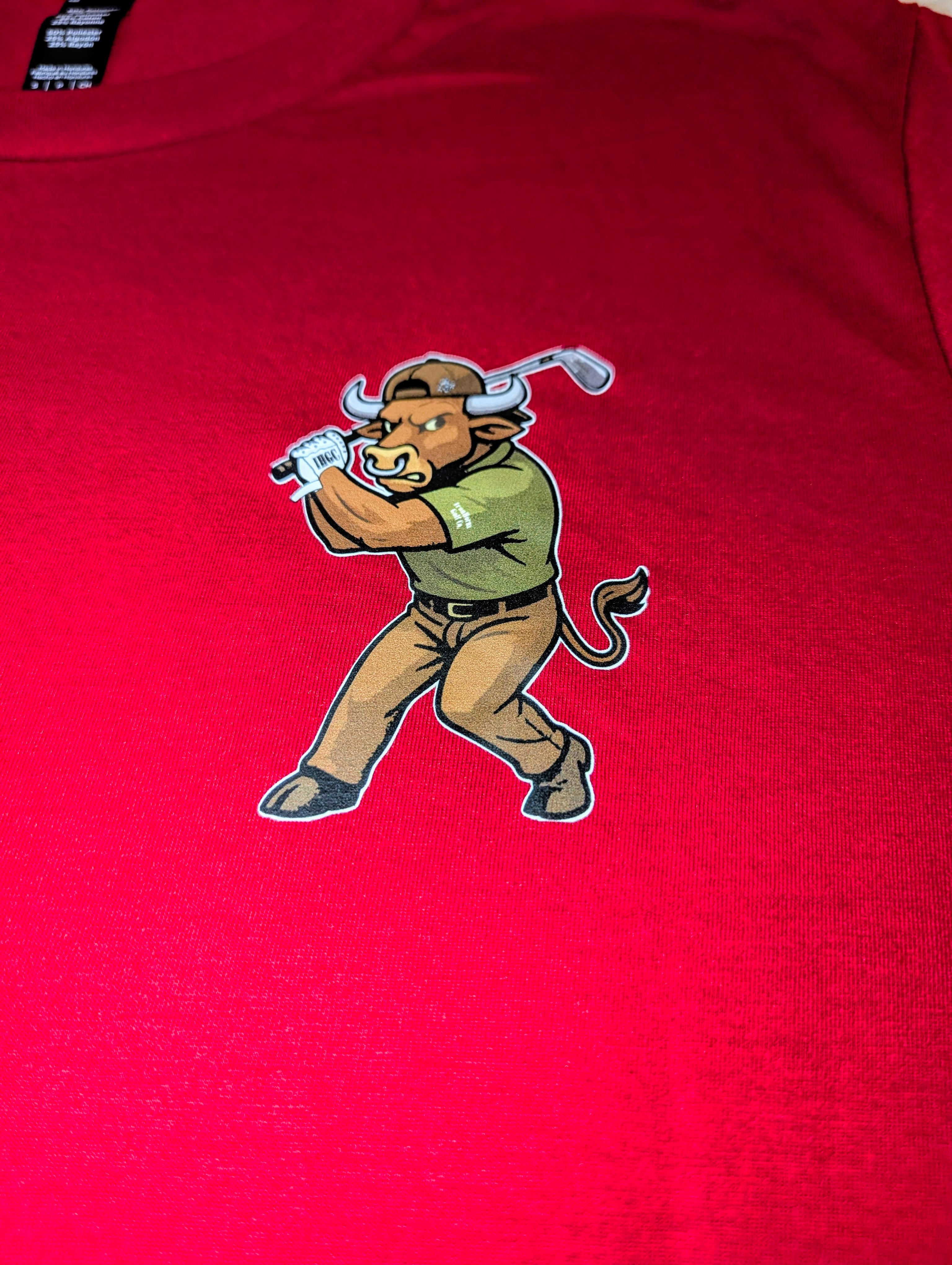 bn1 IRONHORNS GOLF CO. by BLCK NERD tee red