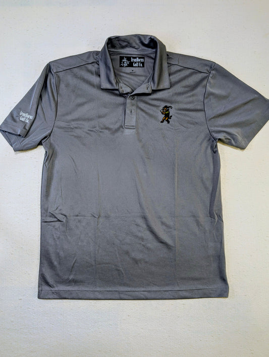 IRONHORNS Short Sleeve Polo Gray - Premium Golf Shirt