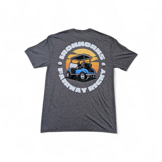 IRONHORNS GOLF CO. by BLCK NEERD FAIRWAY RICKY tee charcoal