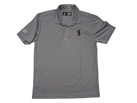 IRONHORN GOLF CO.  by BLCK NERD golf polo lt-gry