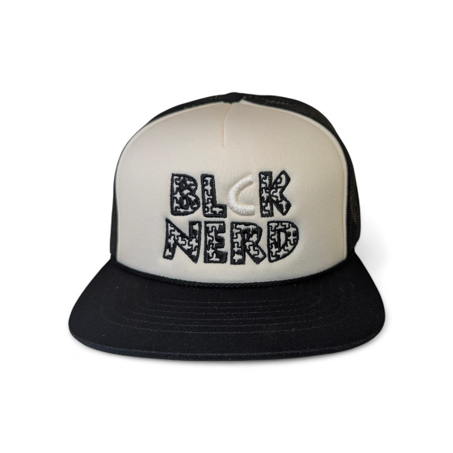 BN BLOCK LOGO MESH TRUCKER blck/wht