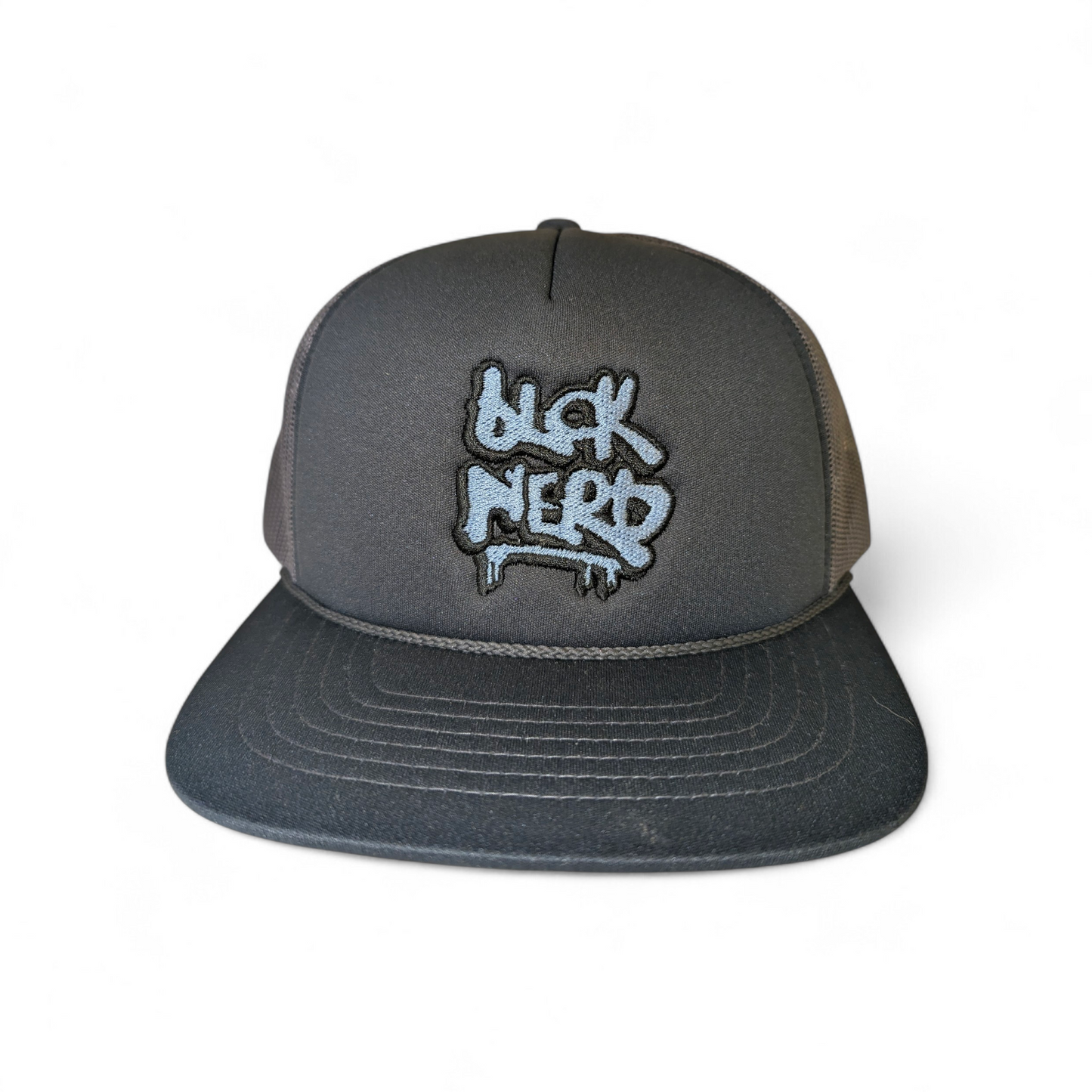 Drip Trucker Hat Gray Blue Black - Streetwear Cap
