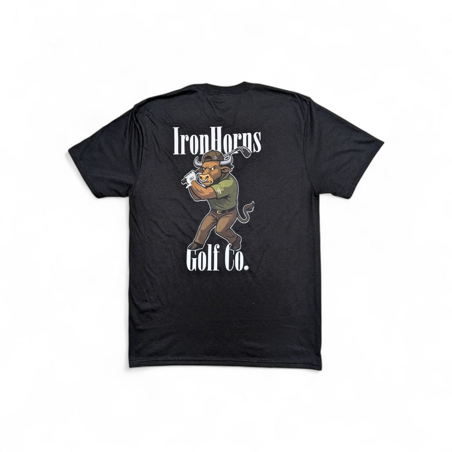 IRONHORNS Golf Tee Blck - premium Golf T-Shirt