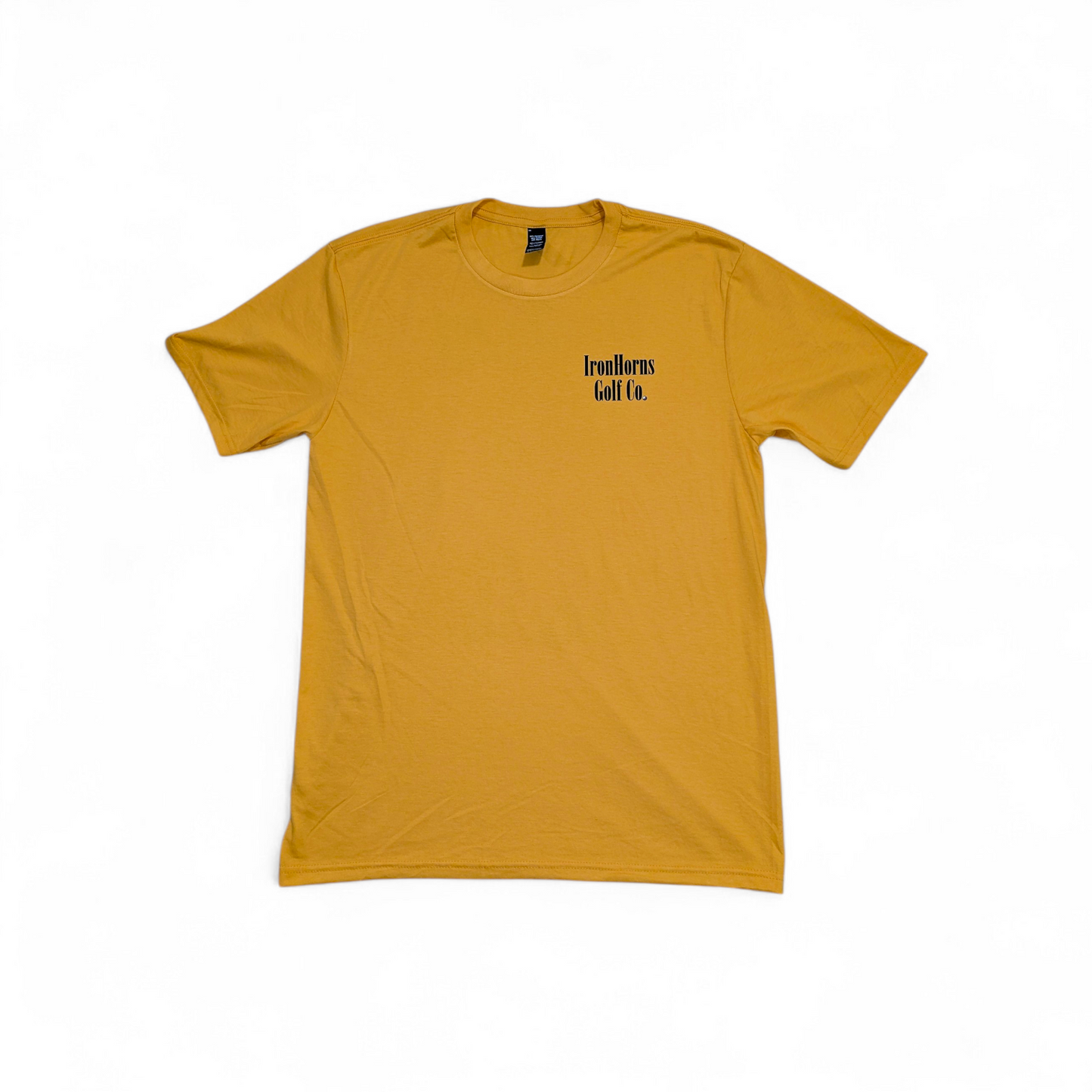 IRONHORNS Golf Tee Gold - premium Golf T-Shirt