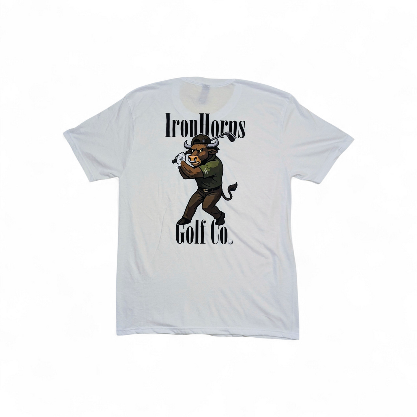 IRONHORNS GOLF TEE WHITE-Premium Golf T-Shirt