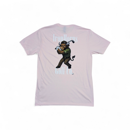 IRONHORNS Golf Tee Pink - premium Golf T-Shirt