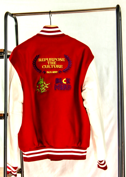 BN VARSITY JACKET WILLNB red/blck