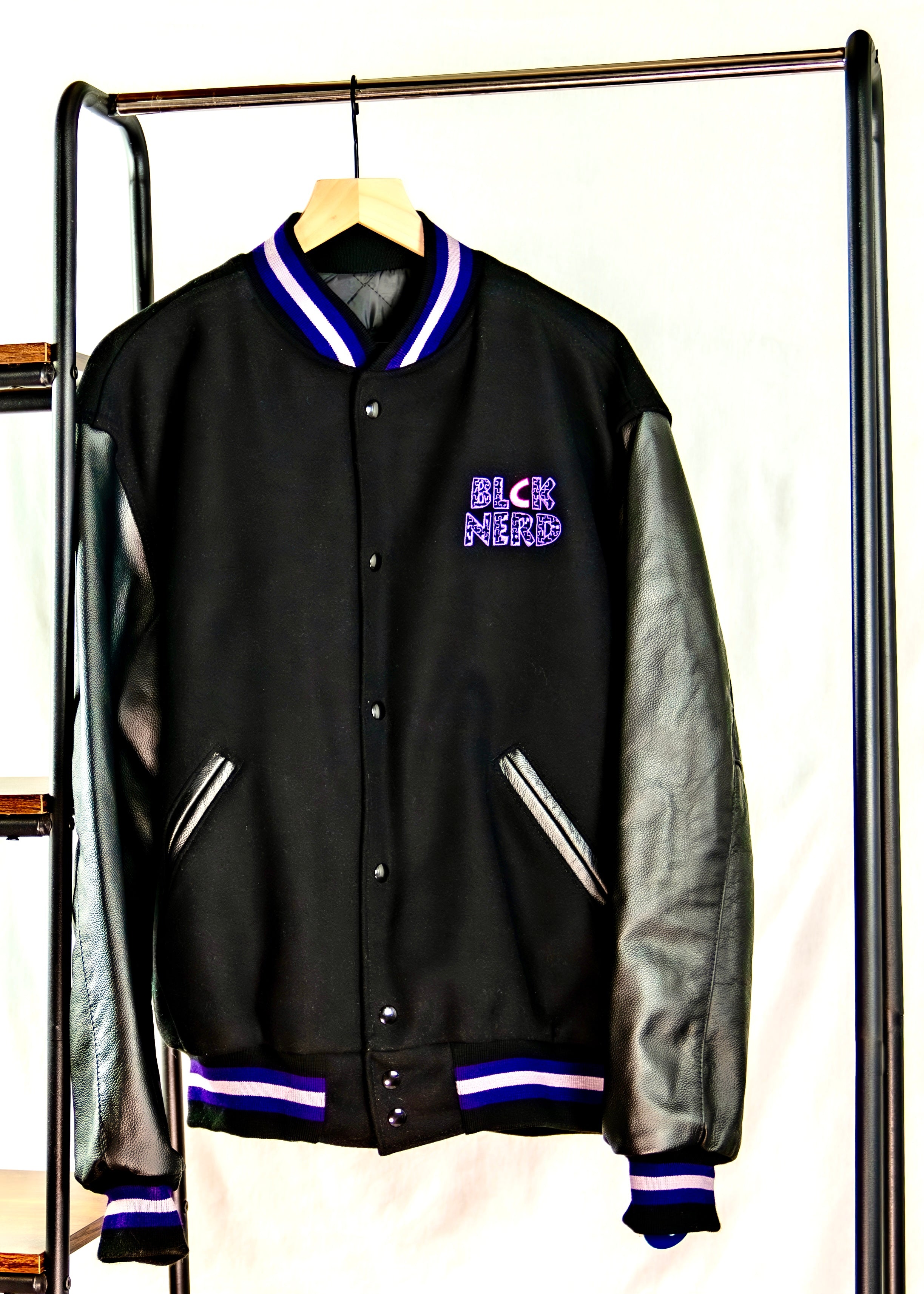 BN VARSITY JACKET RTP blk/purp