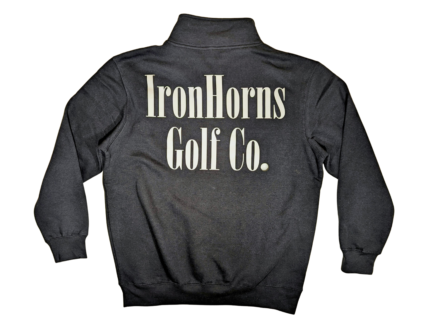 IRONHORNS Long Sleeve Quarter Zip Black - Golf Apparel