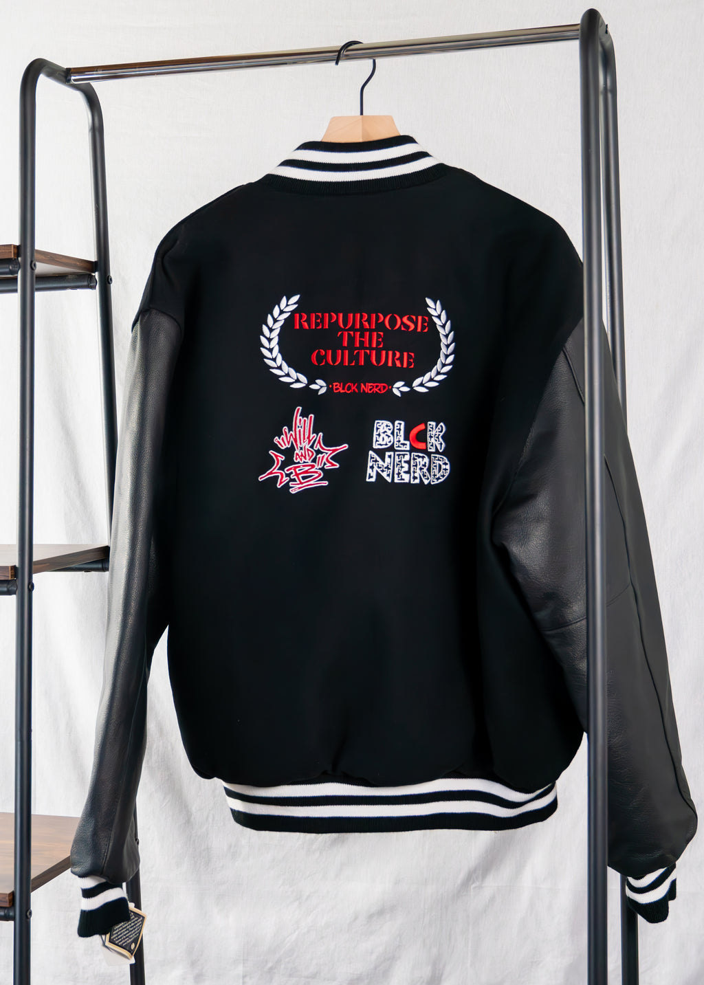 BN VARSITY JACKET WILLNB blck/red