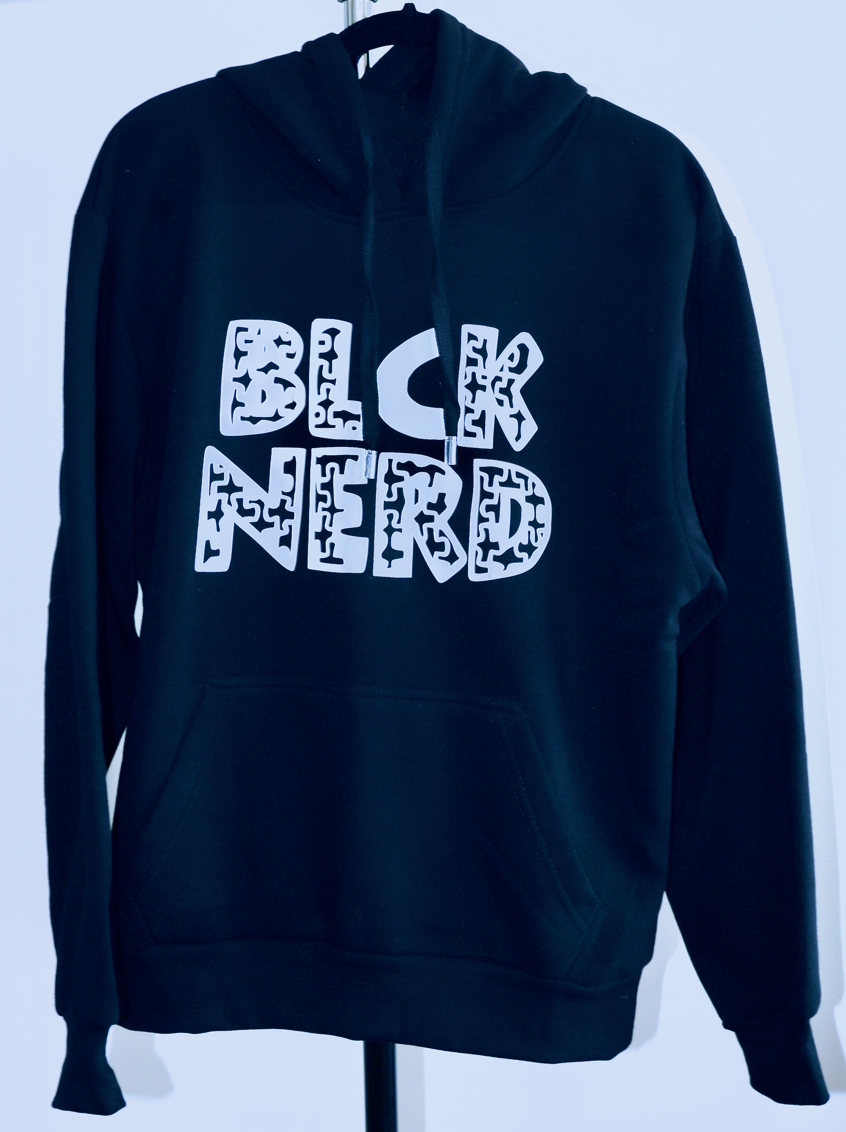 BLCK NERD HOODIE BIG BLOCK CHEST RTP BACK blk/wht/red