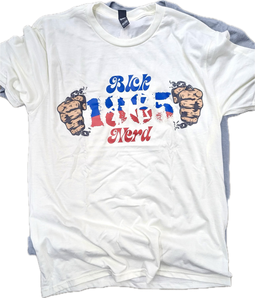 BLCK NERD 1865 JUNETEENTH Tee  Wht