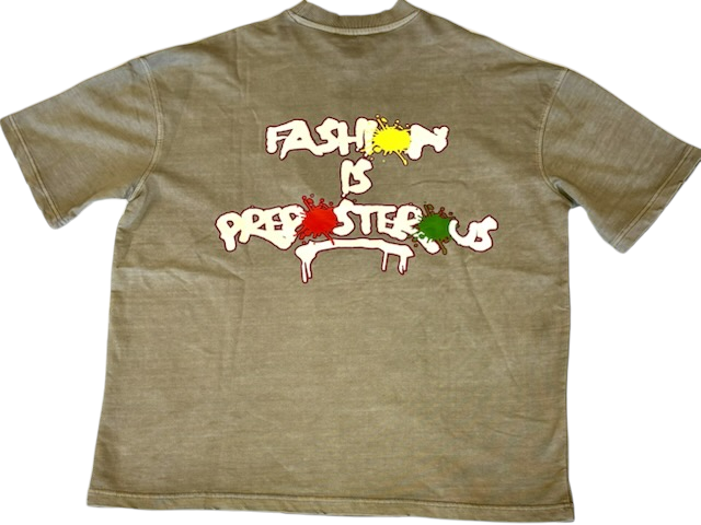 Prosperous Drip Heavy Tee - Olive - Streetwear Graphic Shirt