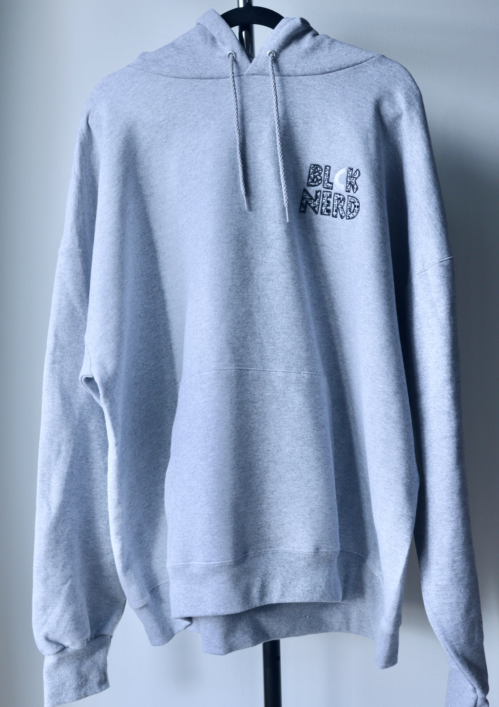 BLCKNERD BLOCK CHEST RTP BACK HOODIE blk/wht/grey