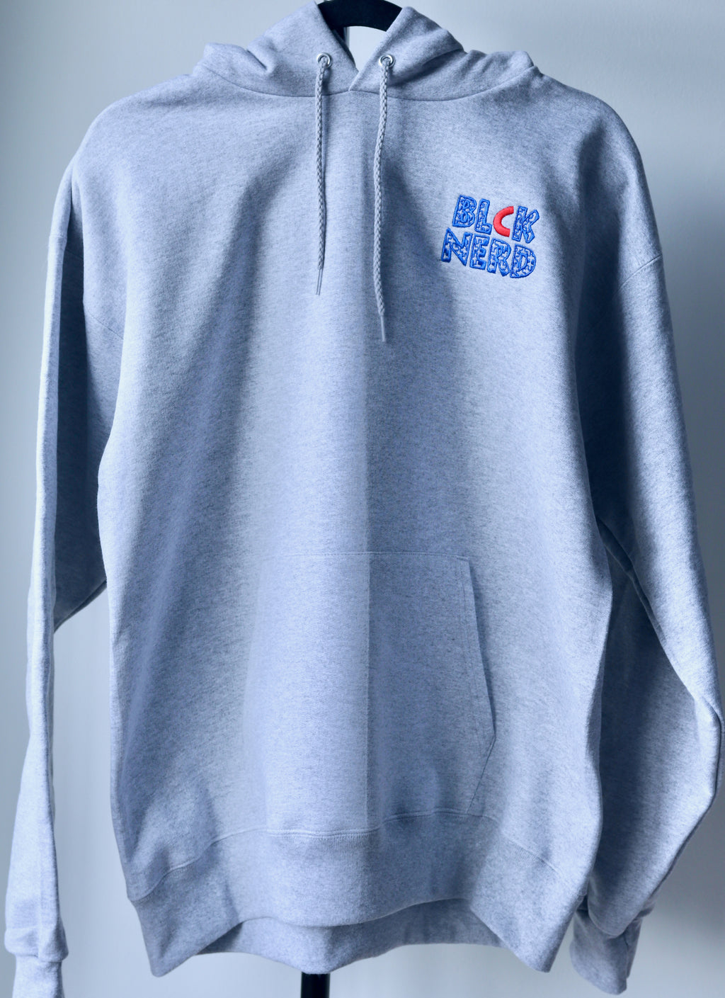 BLCK NERD BLOCK CHECK RTP BACK HOODIE heather/blu/red