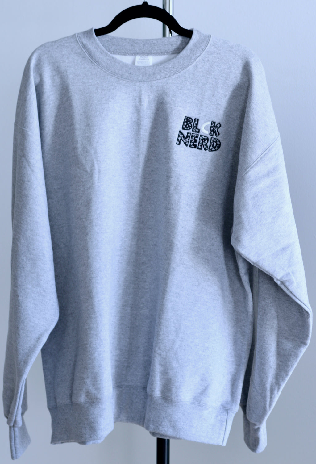 BLCK NERD BLOCK CHEST RTP BACK heather/blck/wht CREW