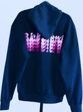 BLCK NERD CASCADE HOODIE navy/fuscia