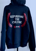 BLCK NERD BLOCK CHEST RTP BACK HOODIE blk/red/wht