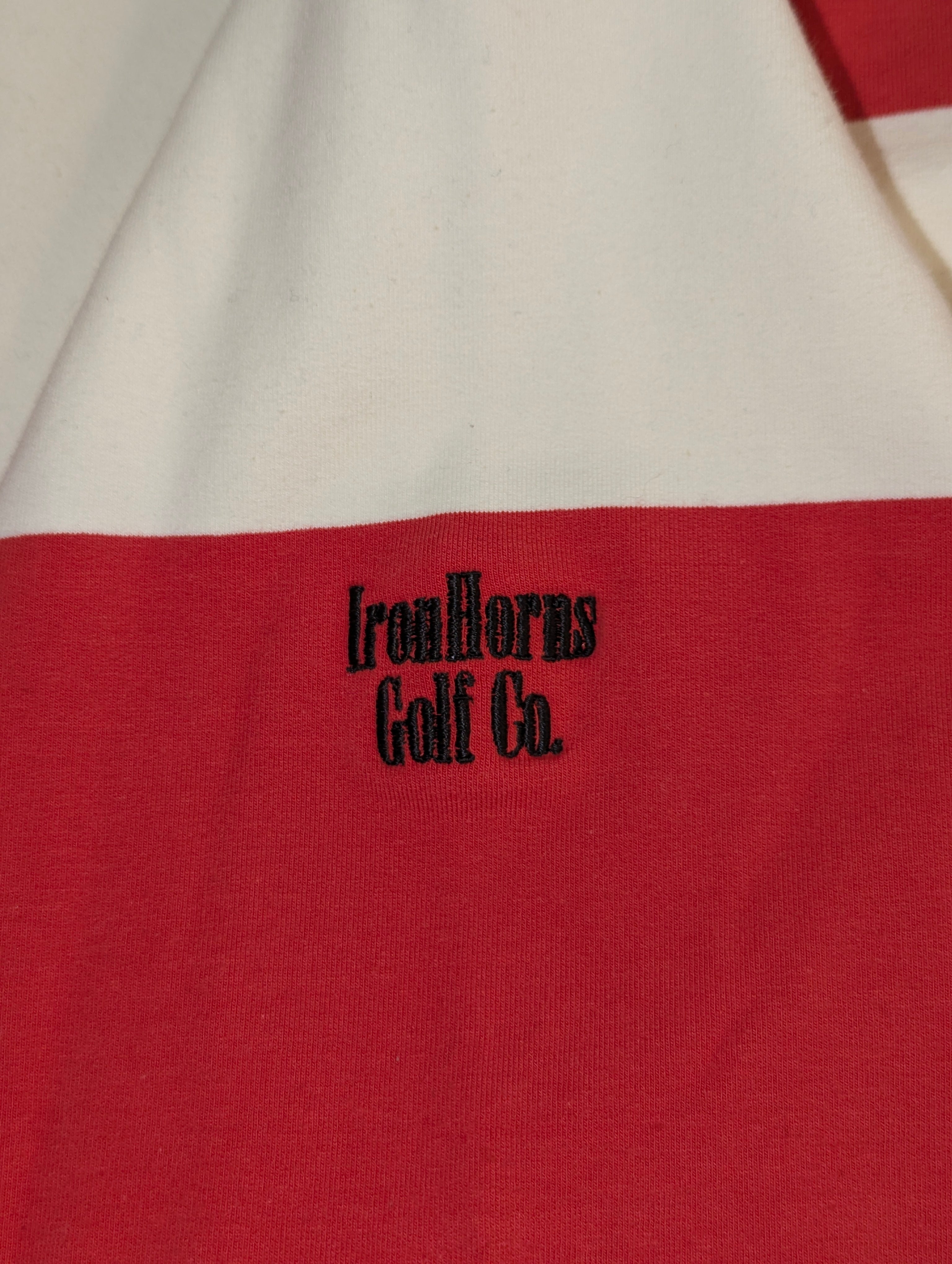 IRONHORNS GOLF CO. by BLCK NERD rugby red striped