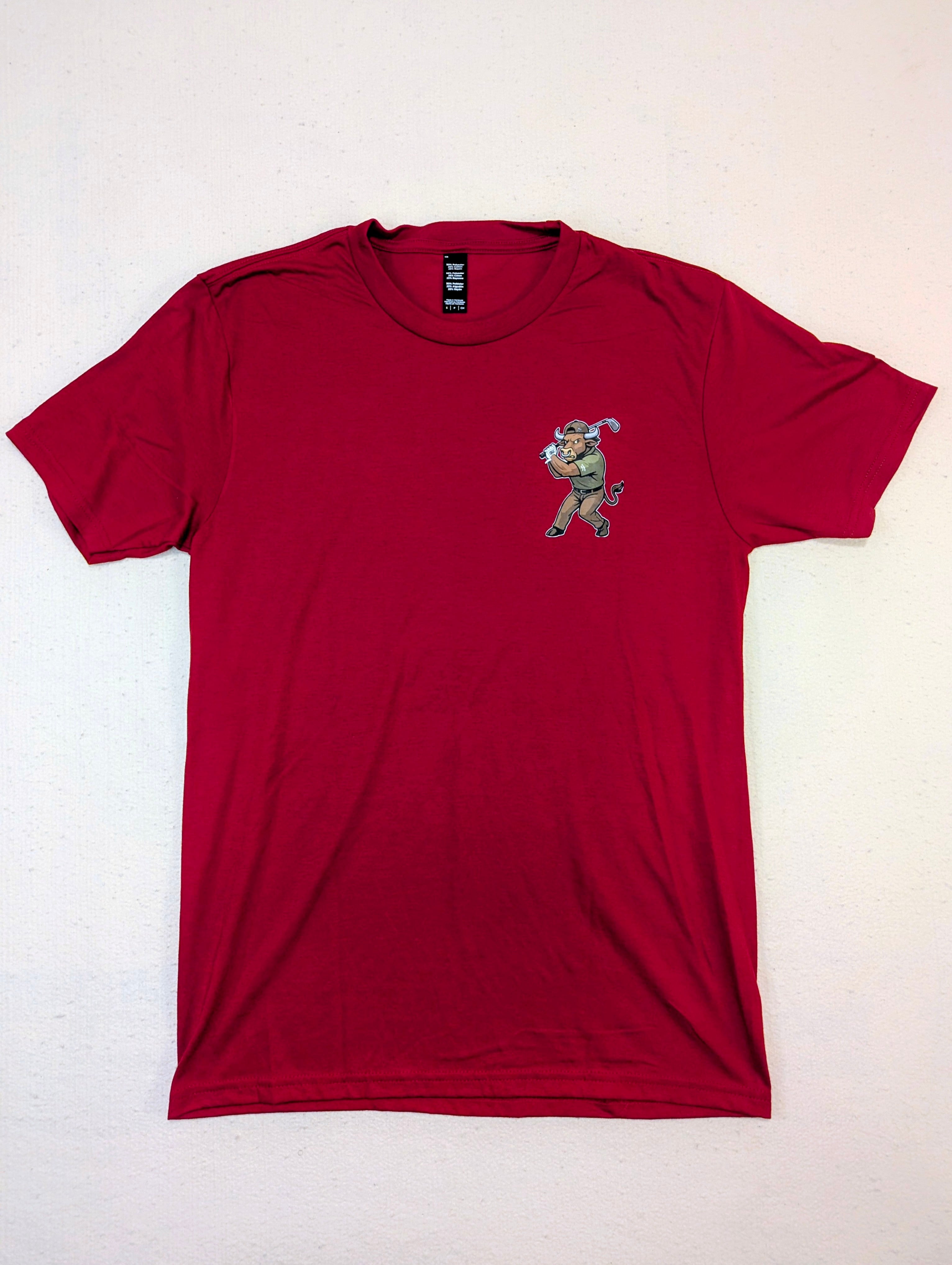 bn1 IRONHORNS GOLF CO. by BLCK NERD tee red
