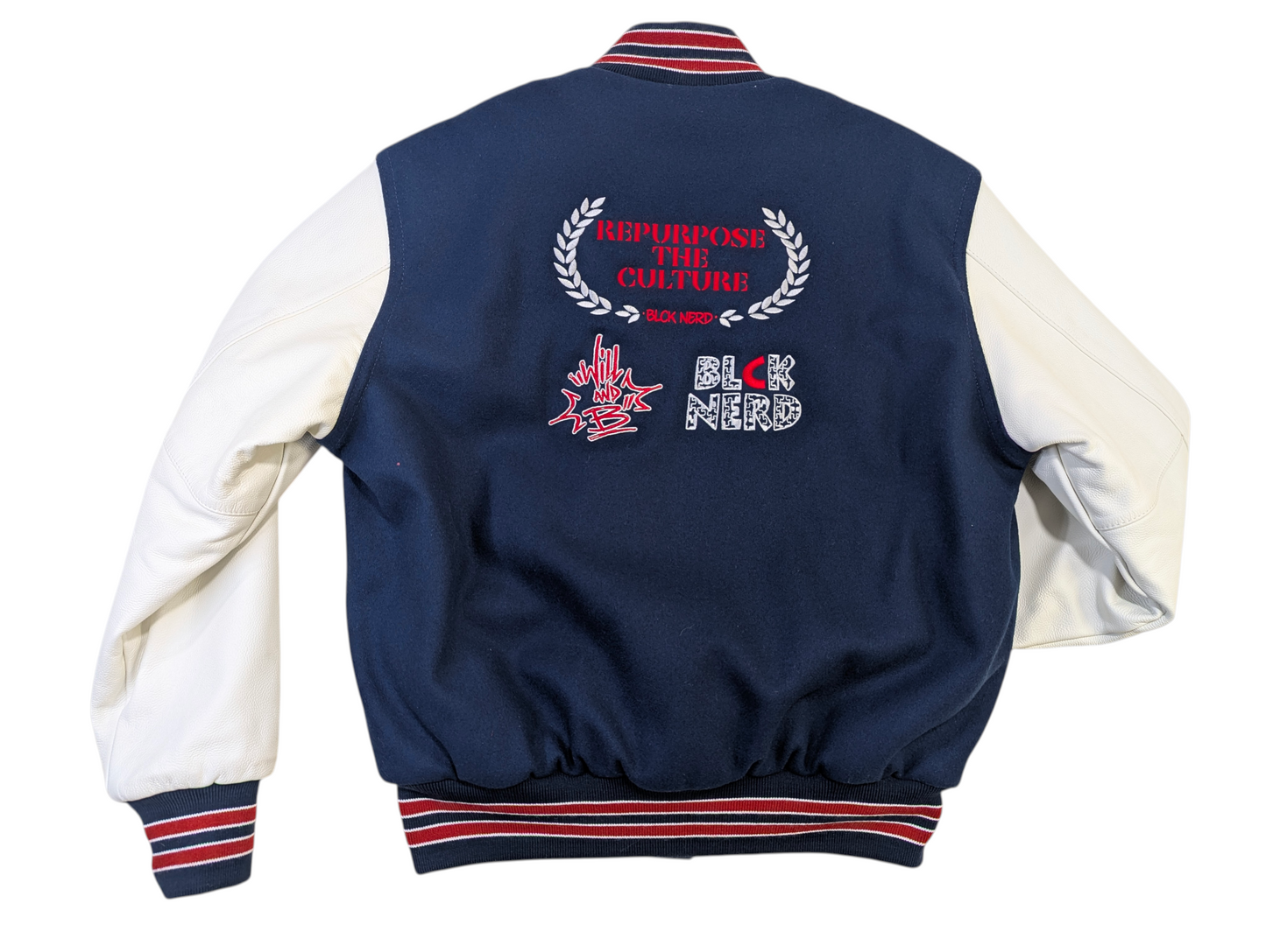 Varsity Jacket Blue Red White - Streetwear Letterman