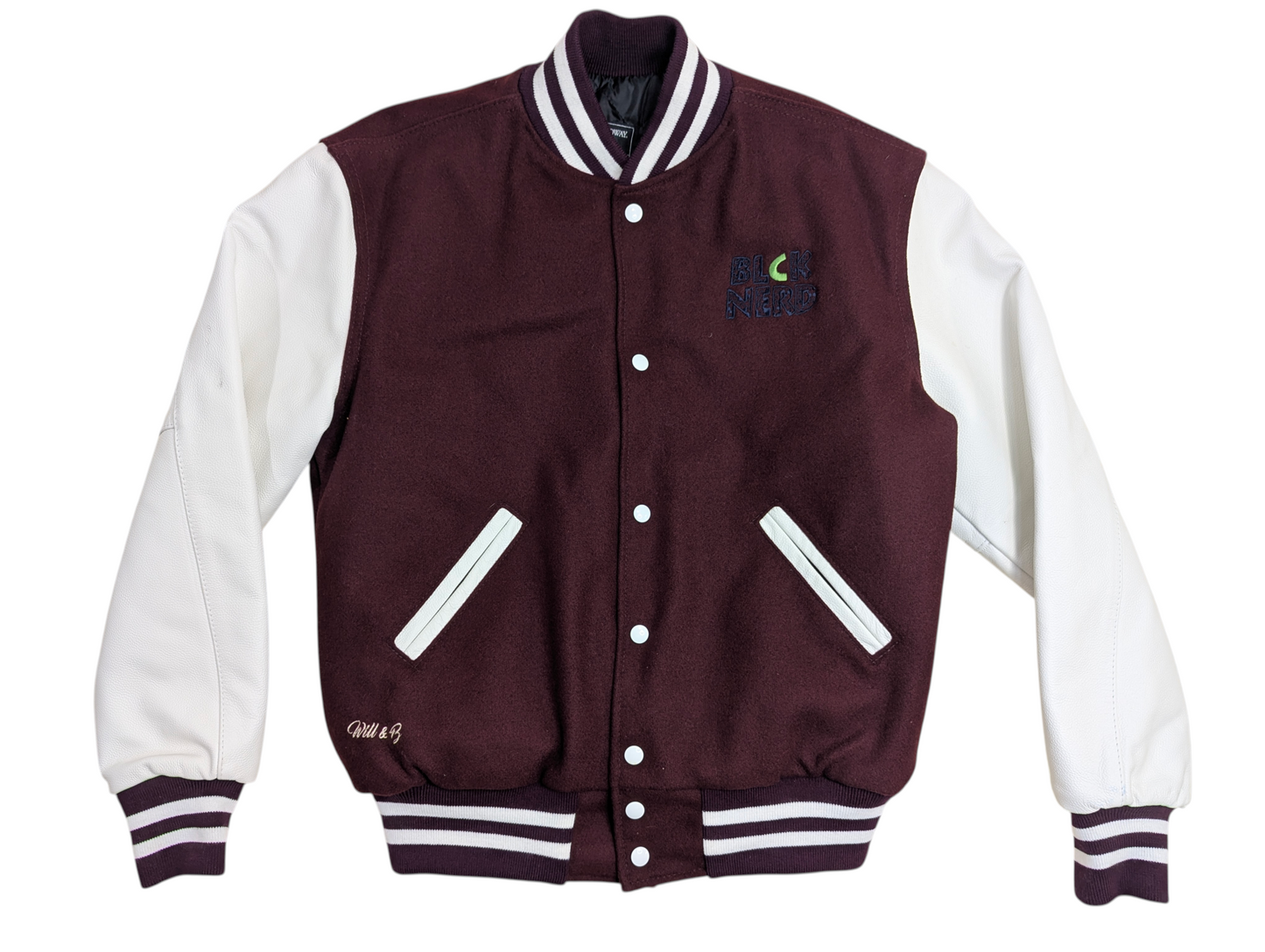 BN FLORAL VARSITY JACKET wine