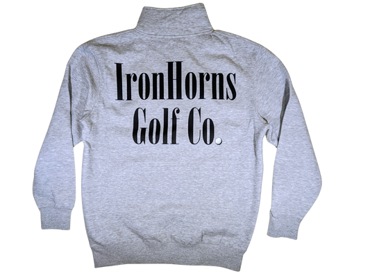 IRONHORNS Long Sleeve Quarter Zip Gray - Golf Apparel